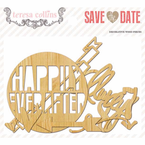 Teresa Collins - Save The Date Collection - Die Cut Wood Shapes
