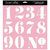 Teresa Collins - Signature Essentials Collection - 12 x 12 Stencil - Numbers