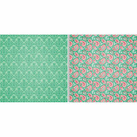 Teresa Collins - Spring Fling Collection - 12 x 12 Double Sided Paper - Paisley