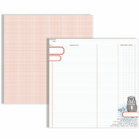 Teresa Collins Designs - Stationary Noted Collection - 12 x 12 Double Sided Paper - Owl Ledger