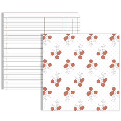 Teresa Collins Designs - Stationery Noted Collection - 12 x 12 Double Sided Paper - Flowers