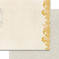 Teresa Collins Designs - Summer Stories Collection - 12 x 12 Double Sided Paper - Damask