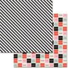 Teresa Collins - Something Wonderful Collection - 12 x 12 Double Sided Paper - Black Stripes