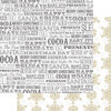Teresa Collins - Tinsel and Company Collection - Christmas - 12 x 12 Double Sided Paper - Words