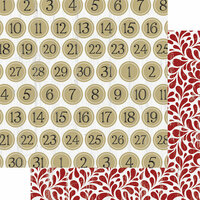 Teresa Collins - Tinsel and Company Collection - Christmas - 12 x 12 Double Sided Paper - Numbers