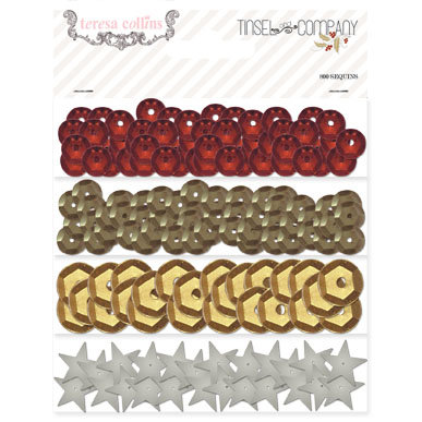 Teresa Collins - Tinsel and Company Collection - Christmas - Sequins