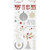 Teresa Collins - Tinsel and Company Collection - Christmas - Die Cut Chipboard Stickers - Elements