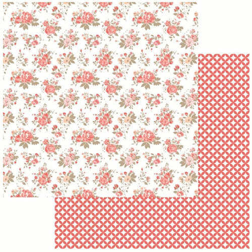 Teresa Collins Designs - You Are My Happy Collection - 12 x 12 Double Sided Paper - Pretty Flowers