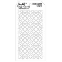 Stampers Anonymous - Tim Holtz - Layering Stencil - Lattice Work