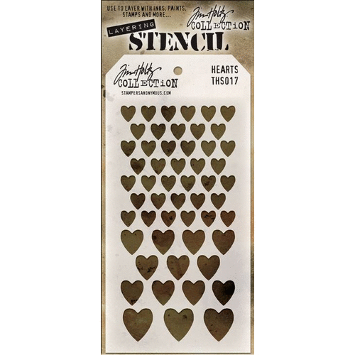 Stampers Anonymous - Tim Holtz - Layering Stencil - Hearts