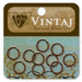 Vintaj Metal Brass Company - Metal Jewelry Hardware - Jump Rings - 10mm 15 gauge