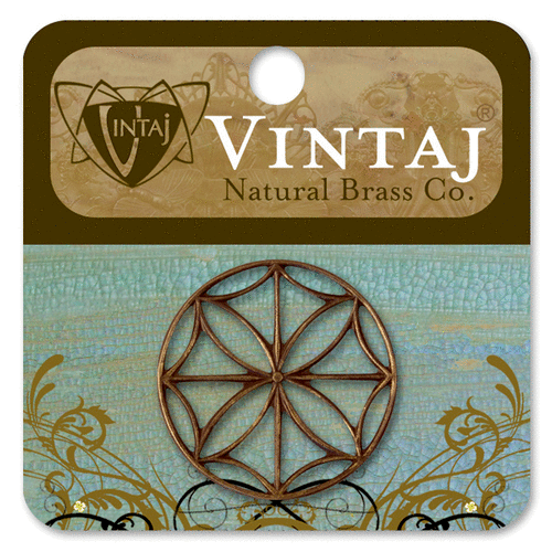 Vintaj Metal Brass Company - Metal Jewelry Hardware - Stained Glass Window