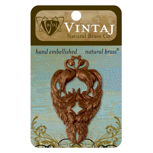 Vintaj Metal Brass Company - Metal Jewelry Hardware - Courting Peacocks