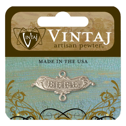Vintaj Metal Brass Company - Artisan Pewter - Metal Jewelry Hardware - Bebe Tag