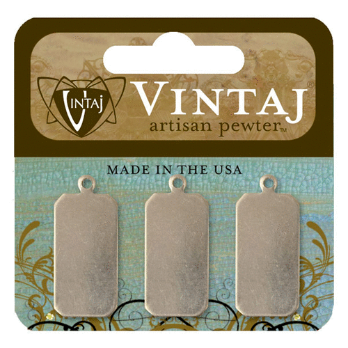 Vintaj Metal Brass Company - Artisan Pewter - Metal Jewelry Hardware - Classic Tag
