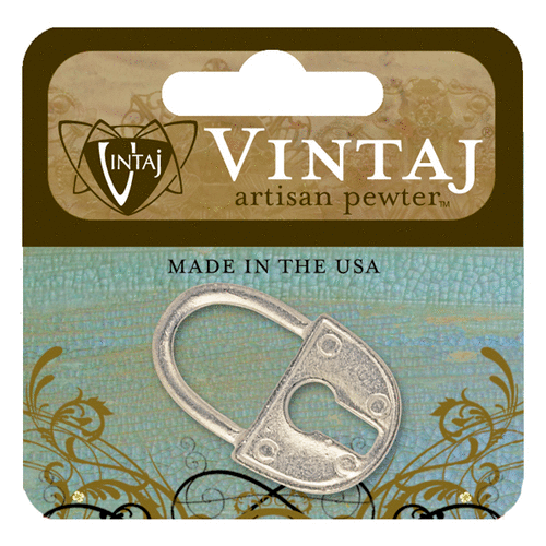 Vintaj Metal Brass Company - Artisan Pewter - Metal Jewelry Hardware - Trunk Lock