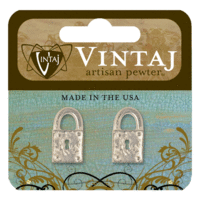 Vintaj Metal Brass Company - Artisan Pewter - Metal Jewelry Hardware - Journal Lock