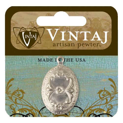 Vintaj Metal Brass Company - Artisan Pewter - Victorian Medallion