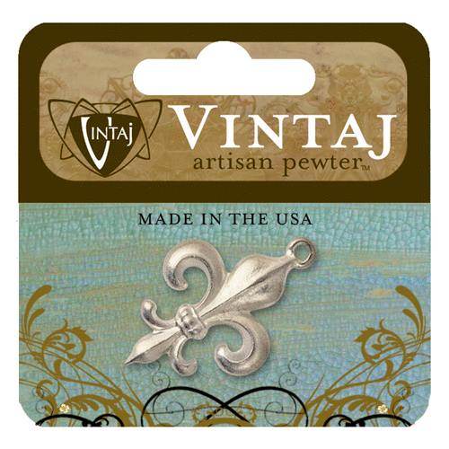 Vintaj Metal Brass Company - Artisan Pewter - Metal Jewelry Hardware - Fleur De Lis