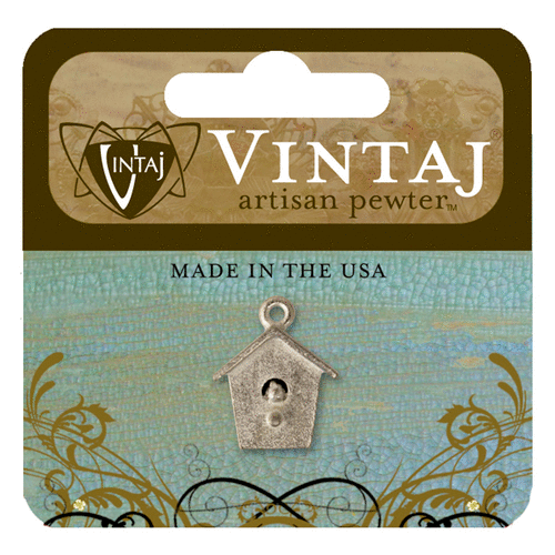 Vintaj Metal Brass Company - Artisan Pewter - Metal Jewelry Hardware - Bird House