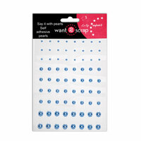 Want2Scrap - Say it With Pearls - Adhesive Pearls - Light Blue