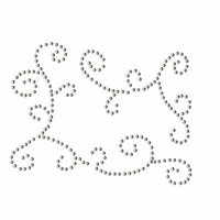 Want2Scrap - Say it With Bling - Self Adhesive Rhinestones - Funky Swirls - Silver