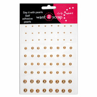 Want2Scrap - Say it With Pearls - Adhesive Pearls - LeCreme