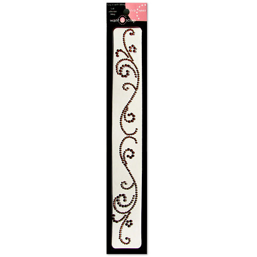 Want2Scrap - Say it With Bling - Self Adhesive Rhinestones - Swirls Finesse - Brown