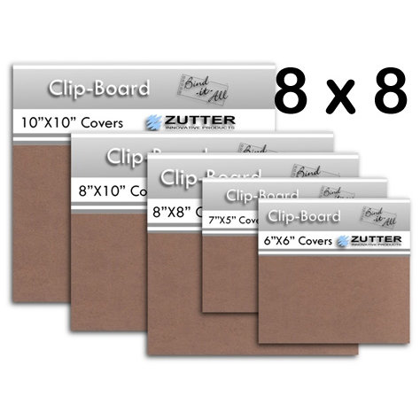 Bind It All - Zutter - Clip-Board Wood Covers - 8x8