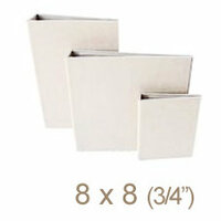 Zutter - 8 x 8 Cover All - Three Quarter Inch Flat Spine - White, CLEARANCE