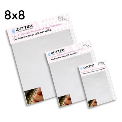 Zutter - Bind It All - Movable Pre-Punched Page Protectors - 8 x 8