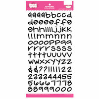 Pink Paislee - Holly Doodle Alphabet Stickers - Black