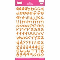 Pink Paislee - Holly Doodle Alphabet Stickers - Orange Crush