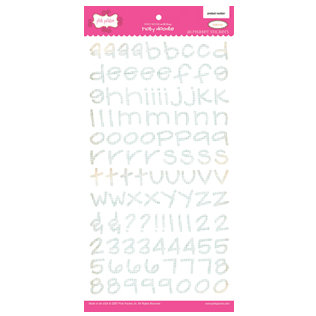 Pink Paislee - Holly Doodle Alphabet Stickers - Cubicle Graph, CLEARANCE