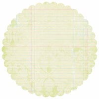 Pink Paislee - Office Lingo Collection - 12x12 Scalloped Paper - Roundtable