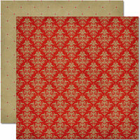 Pink Paislee - Amber Road Collection - 12 x 12 Double Sided Paper - Apple Cider