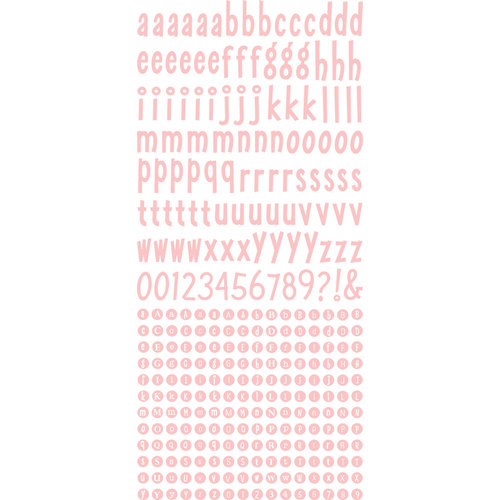 Pink Paislee - Expressions Collection - Cardstock Alphabet Stickers - Bubblegum, CLEARANCE