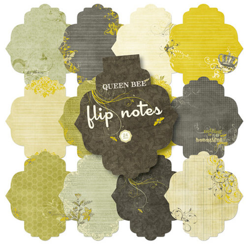 Pink Paislee - Queen Bee Collection - Flip Notes - Die Cut Journal Pad