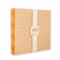 Pink Paislee - Artisan Collection - 8 x 8 Canvas Album - Orange