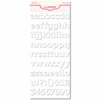Pink Paislee - Expressions Collection - Cardstock Alphabet Stickers - Ambrose - Coconut, CLEARANCE