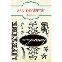Pink Paislee - 365 Degrees Collection - Clear Stamps - Impressions