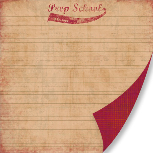 Pink Paislee - Old School Collection - 12 x 12 Double Sided Paper - Prep School