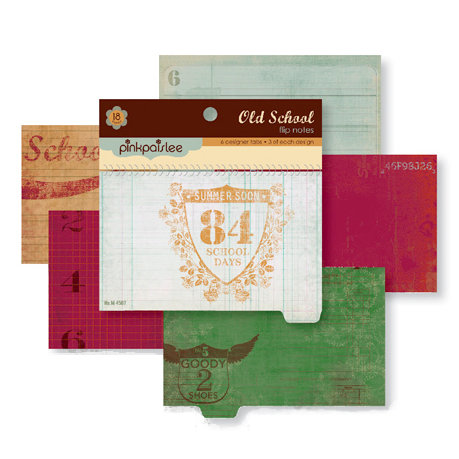 Pink Paislee - Old School Collection - Flip Notes - Die Cut Journaling Pad