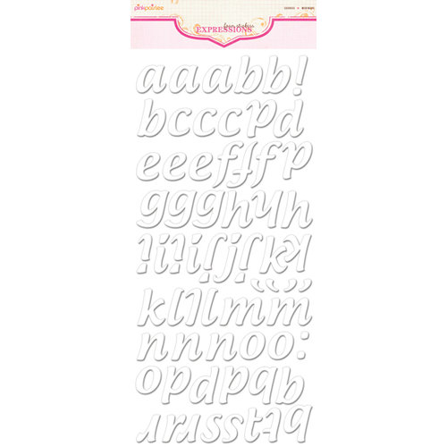 Pink Paislee - Expressions - Foam Stickers - Cushies - Alphabet - Meringue