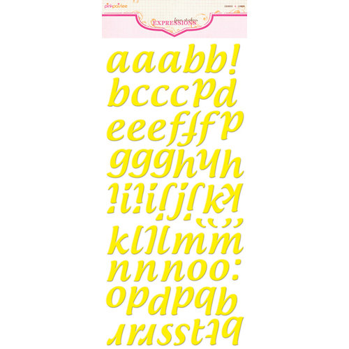 Pink Paislee - Expressions - Foam Stickers - Cushies - Alphabet - Lemon