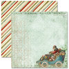 Pink Paislee - Father Christmas Collection - 12 x 12 Double Sided Paper - Special Delivery, BRAND NEW