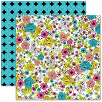 Pink Paislee - House of Three - Soiree Collection - 12 x 12 Double Sided Paper - Floral