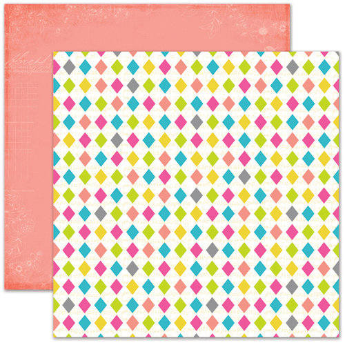 Pink Paislee - House of Three - Soiree Collection - 12 x 12 Double Sided Paper - Diamond