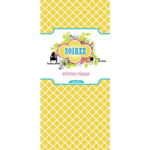 Pink Paislee - House of Three - Soiree Collection - Printed Sheets - Tissue Paper