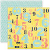 Pink Paislee - House of Three - Daily Junque Collection - 12 x 12 Double Sided Paper - Numbers